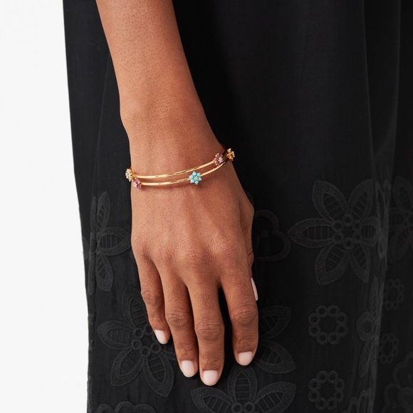 KATE SPADE • Myositis Flower Bangle Bracelet Set - Picture 5 of 7
